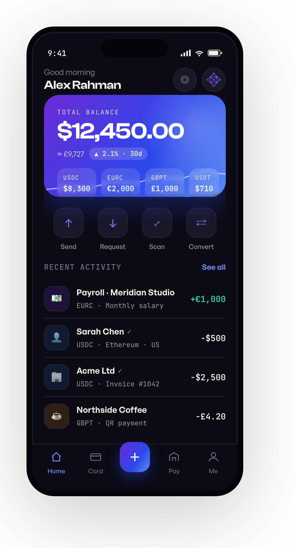 AURA Money home screen